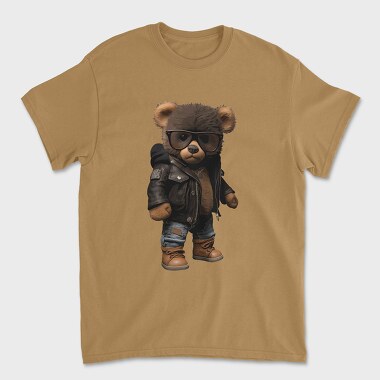 Унисекс Мъжка Тениска, Teddy Bear With Glasses