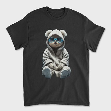 Teddy White Sweatsuit, Unisex Men's T-Shirt
