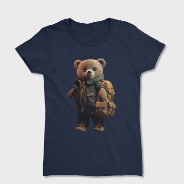 Teddy With Backpak, Women's T-Shirt