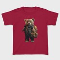 Teddy With Backpak, Kids' T-Shirt