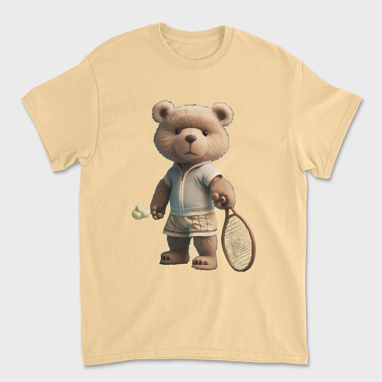 Tennis Teddy Bear, Унисекс Мъжка Тениска