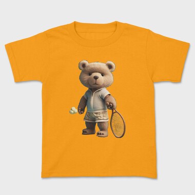 Tennis Teddy Bear, Kids' T-Shirt
