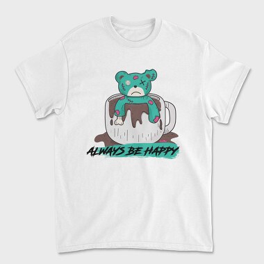 Always Be Happy Bear, Unisex Men's T-Shirt