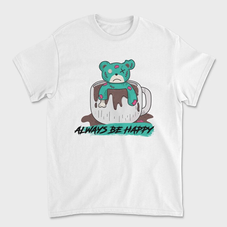 Always Be Happy Bear, Unisex Men's T-Shirt