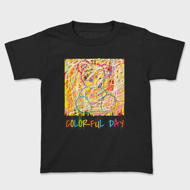 Colorful Day Teddy Bear, Kids' T-Shirt