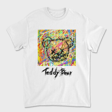 Colorful Teddy Bear, Unisex Men's T-Shirt