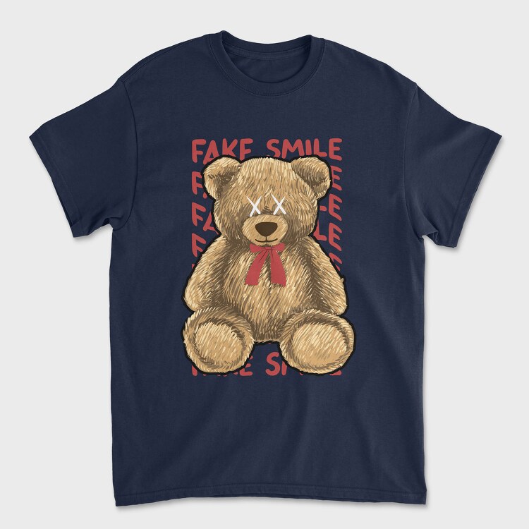 Fake Smile Bear, Унисекс Мъжка Тениска