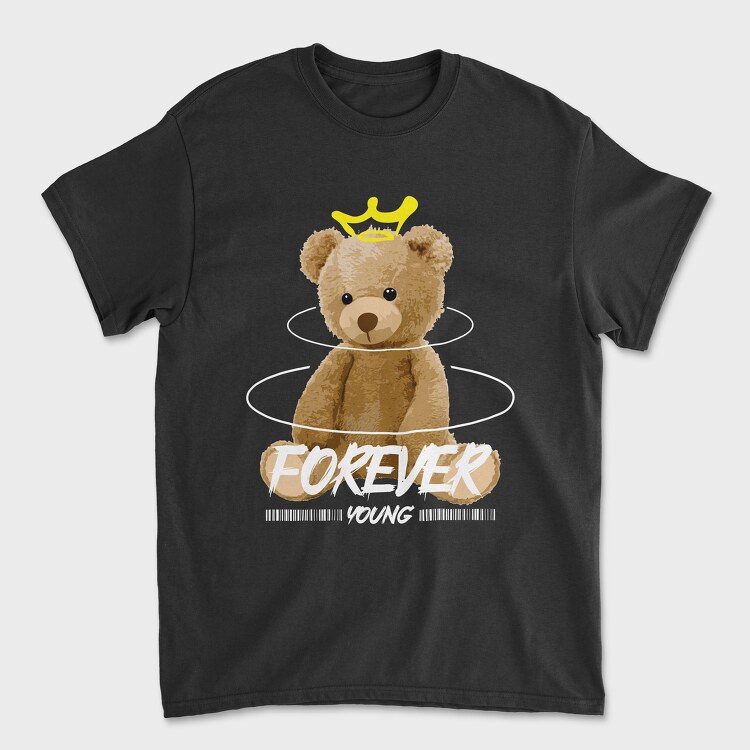 Forever Young Bear, Унисекс Мъжка Тениска