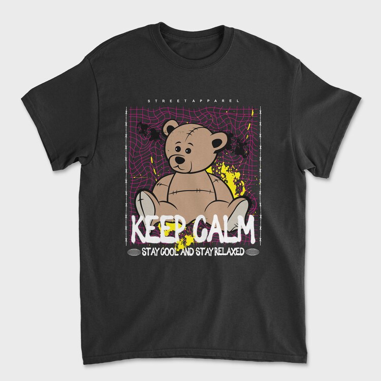 Keep Calm Bear, Unisex Men's T-Shirt