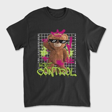 Lost Control Bear, Unisex Men's T-Shirt