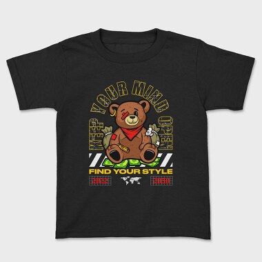 Kids' T-Shirt, Mind Open Bear