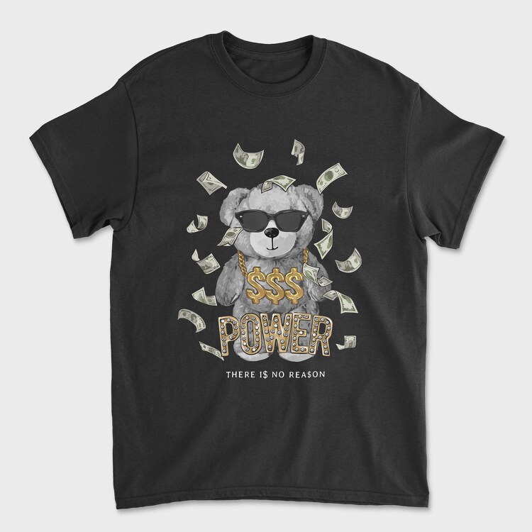 Money Power Bear, Unisex Men's T-Shirt