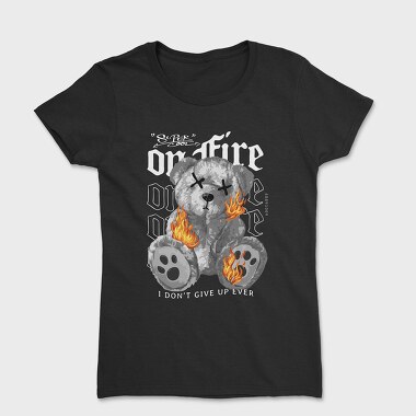 On Fire Bear, Women's T-Shirt