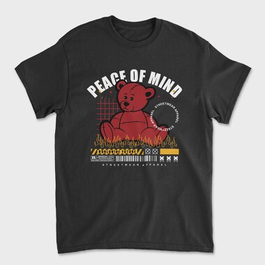 Унисекс Мъжка Тениска, Peace of Mind Bear