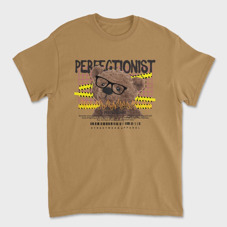 Perfectionist Bear, Unisex Men's T-Shirt