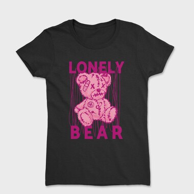 Pink Lonely Bear, Women's T-Shirt