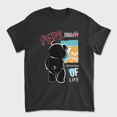 Reflection of Life Bear, Unisex Men's T-Shirt