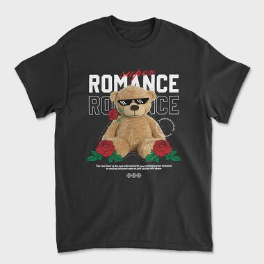 Romance Bear, Unisex Men's T-Shirt