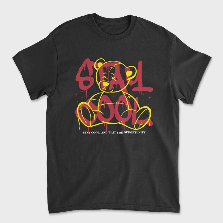 Stay Cool Teddy Bear, Unisex Men's T-Shirt