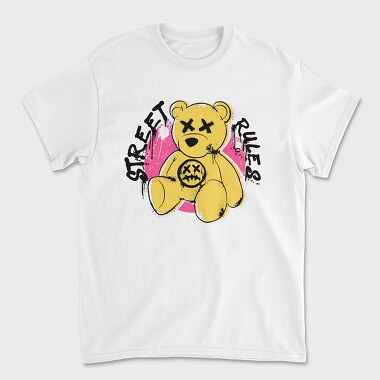 Street Rules Bear, Unisex Men's T-Shirt