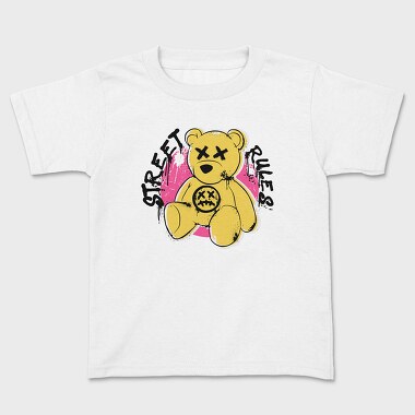 Street Rules Bear, Kids' T-Shirt