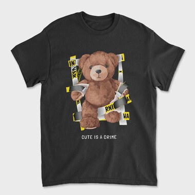 Warning Bear, Unisex Men's T-Shirt