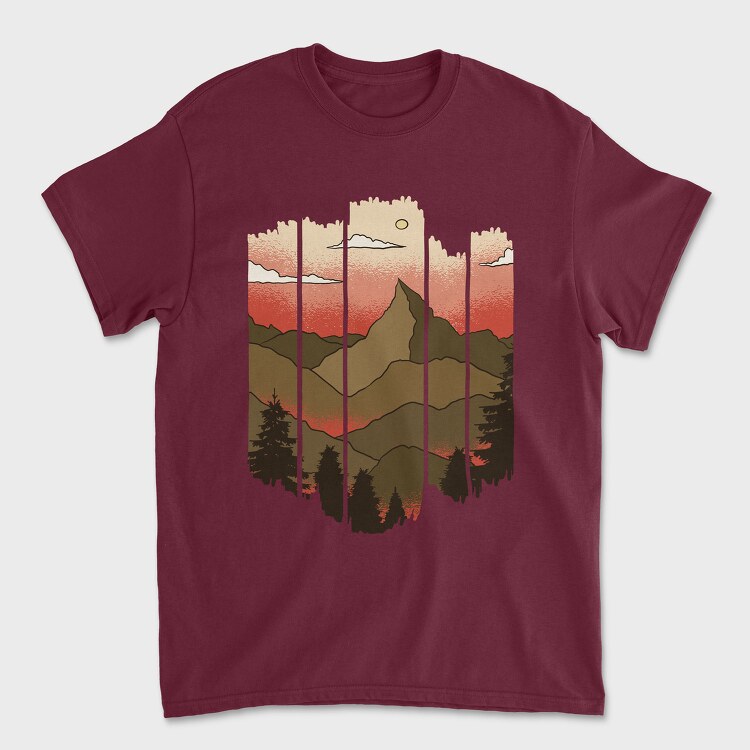 Cut Out Landscape, Unisex Men's T-Shirt