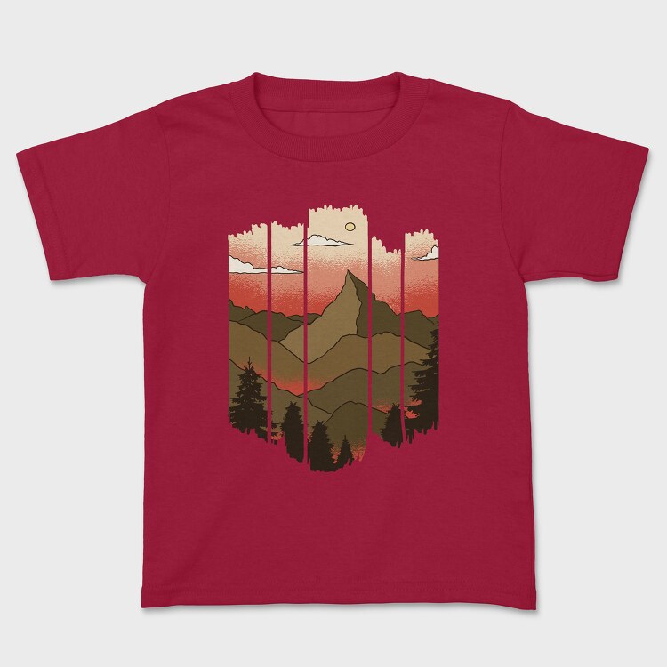 Cut Out Landscape, Kids' T-Shirt
