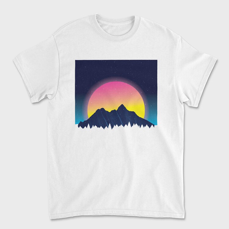 Neon Landscape, Unisex Men's T-Shirt