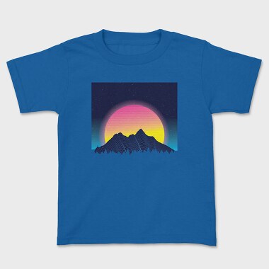 Neon Landscape, Kids' T-Shirt