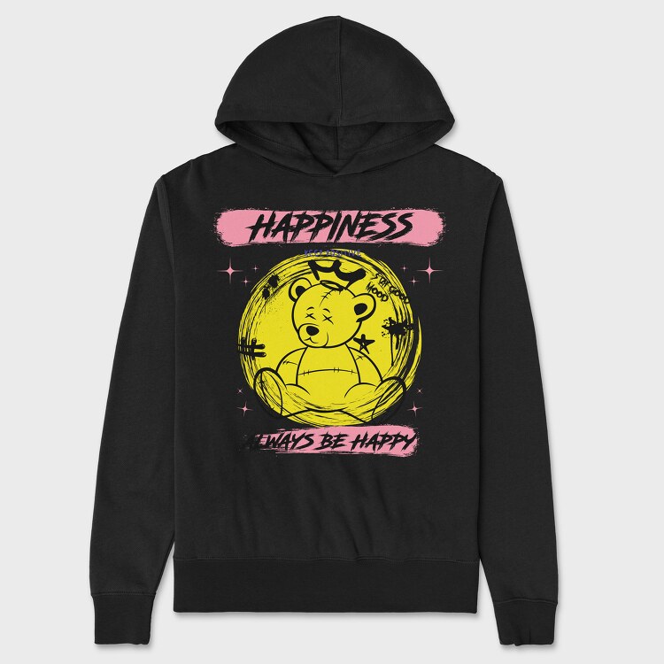 Always Be Happy Teddy Bear, Унисекс Мъжко Суичър