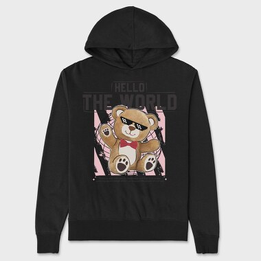 Unisex Men's Hoodie, The World Bear