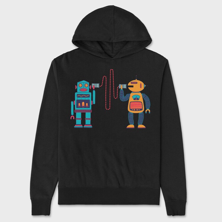 Robots Walkie Talkie, Unisex Men's Hoodie