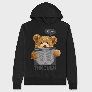 Through Bear, Unisex Men's Hoodie