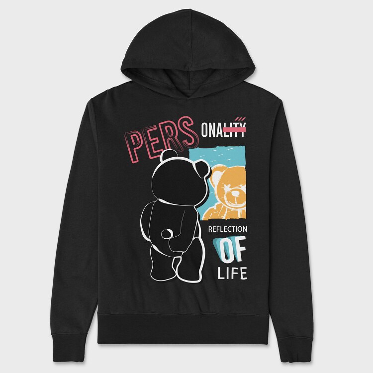 Reflection of Life Bear, Unisex Men's Hoodie