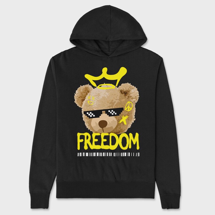 Freedom Bear, Унисекс Мъжко Суичър