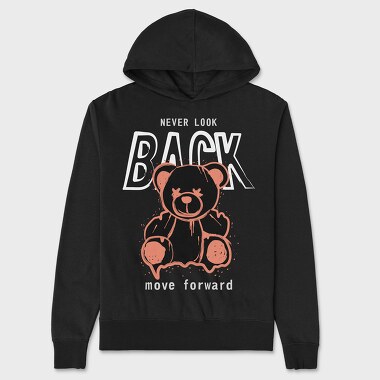 Never Look Back Bear, Unisex Men's Hoodie