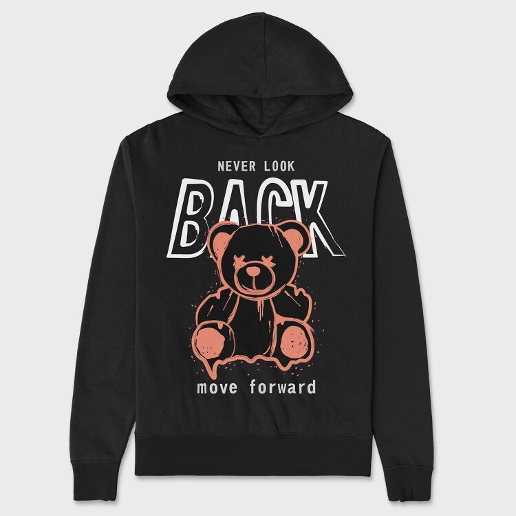 Never Look Back Bear, Унисекс Мъжко Суичър