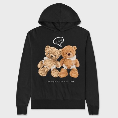 Unisex Men's Hoodie, Friend Bear