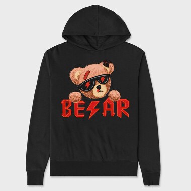 Rock Ac Dc Bear, Unisex Men's Hoodie