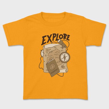 Vintage Explore, Kids' T-Shirt