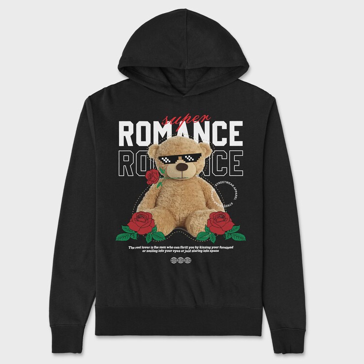 Romance Bear, Unisex Men's Hoodie