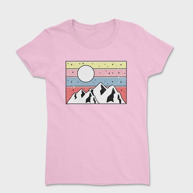 Retro Mountain Sunset, Women's T-Shirt