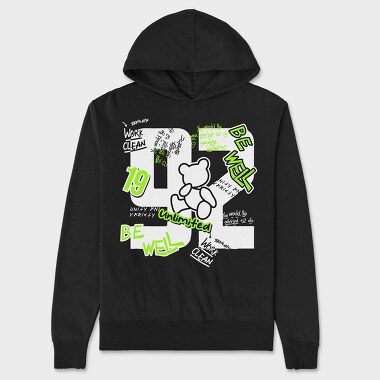 Be Well Bear, Unisex Men's Hoodie
