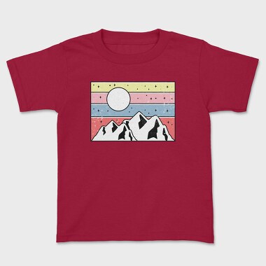 Retro Mountain Sunset, Kids' T-Shirt