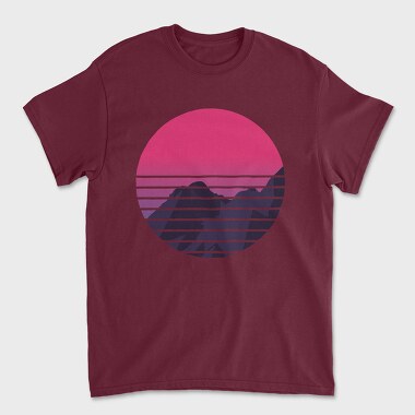 Retro Mountain, Unisex Men's T-Shirt