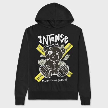 Do Not Cross Bear, Unisex Men's Hoodie