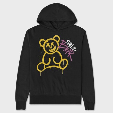 Graffiti Smile Bear, Unisex Men's Hoodie