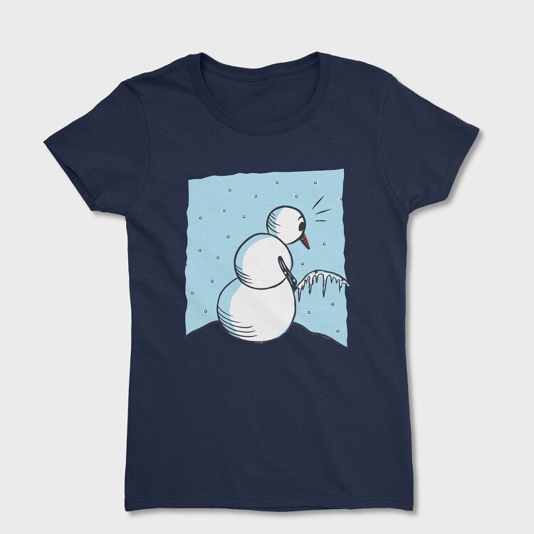 Snowman Peeing, Women's T-Shirt