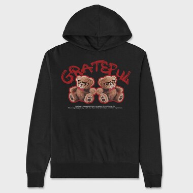 Grateful Bear, Unisex Men's Hoodie